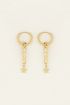 Oorringen met hanger van transparante stenen | My Jewellery