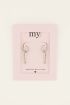 Oorringen met hanger van transparante stenen | My Jewellery
