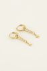 Oorringen met hanger van transparante stenen | My Jewellery