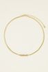 Platte schakelketting met amour tekst | My Jewellery