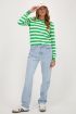 Green and yellow striped top with long sleeves | My Jewellery