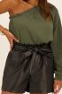 Groene one shoulder mousseline top | Top | My Jewellery