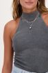 Lilac halter top with rib | My Jewellery