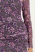 Grey mesh dress with purple floral print | My Jewellery