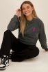 Grijze sweater met western laars | My Jewellery