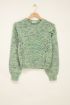 Green multicoloured oversized sweater with fringing | My Jewellery