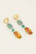 Oorhanger hart met multikleur stenen | My Jewellery