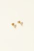 Heart studs with rhinestone & pearl | My Jewellery