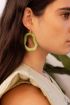 Ocean green hoop earrings organic shape large | My Jewellery