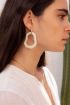 Ocean beige hoop earrings organic shape large | My Jewellery
