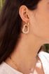 Ocean beige hoop earrings organic shape small | My Jewellery