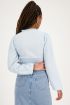 Light blue crop top with ruffles and smock | My Jewellery