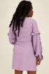 Lilac long-sleeved wrap dress with ruffles | My Jewellery