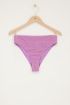 Lilac high-waisted bikini bottoms with lurex | My Jewellery