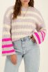 Lilac jumper with contrasting stripes | My Jewellery