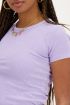 Lilac rib top with short sleeves | My Jewellery