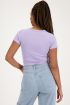 Lilac rib top with short sleeves | My Jewellery