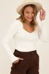 Witte top hartvormige halslijn | My Jewellery