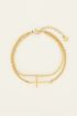 Bold Spirit dubbele armband met kruis | My Jewellery