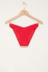 Red ribbed v-shape bikini bottoms | My Jewellery