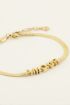 Platte schakelarmband met amour tekst | My Jewellery