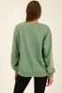 Dark green dye sweater with embroidery | My Jewellery