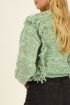 Green multicoloured oversized sweater with fringing | My Jewellery