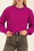 Purple jumper with structured stripes | My Jewellery