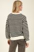 Black-white sweater with structured stripes | My Jewellery