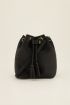 Black round shoulder bag with drawstring | My Jewellery