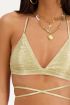 Gold triangle bikini top with double straps | My Jewellery
