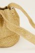 Gold round shoulder bag with tassles | My Jewellery
