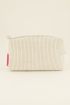 Beige toiletry bag with rib texture | My Jewellery
