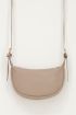 Taupe cross-body bag with gold zip | My Jewellery