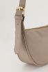 Taupe cross-body bag with gold zip | My Jewellery