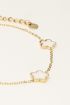 Minimalist bracelet with three mother of pearl flowers | My Jewellery