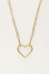 Chain necklace with large open heart pendant | My Jewellery