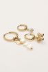 Set of three hoop earrings with flower and stars | My Jewellery
