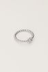 Minimalist ring with flower & rhinestone | My Jewellery