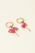 Mystic oorbellen met gekleurde steentjes en parel | My Jewellery