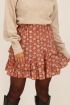 Oranje rok met ruffles & bloemenprint | My Jewellery