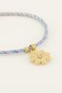 Blauwe armband met love in bloom charm | My Jewellery