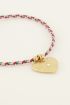 Roze armband met lucky in love charm | My Jewellery