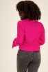 Roze blouse linnen look met knoop | My Jewellery