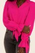 Roze blouse linnen look met knoop | My Jewellery