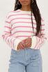Pink striped top with wide sleeves | My Jewellery