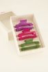 Set of purple, pink & green hair clips | My Jewellery