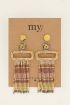 Statement oorhangers met bruine Miyuki kralen | My Jewellery