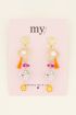 Statement earrings with rhinestones & hearts | My Jewellery