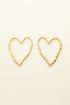Statement studs with large open heart | My Jewellery